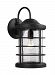 8624401-12 - Sea Gull Lighting - Sauganash - One Light Outdoor Wall Mount Black Finish with Clear Seeded Glass - Sauganash