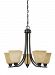 3113005-845 - Sea Gull Lighting - Parkfield - Five Light Chandelier Incandescent: 75 Watt Flemish Bronze Finish with Creme Parchment Glass - Parkfield