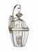 8039EN-965 - Sea Gull Lighting - Lancaster - Two Light Outdoor Wall Lantern Antique Brushed Nickel Finish with Clear Curved Beveled Glass - Lancaster