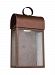 8614891S-44 - Sea Gull Lighting - Conroe - 14.38 14W 1 LED Medium Outdoor Wall Lantern Weathered Copper Finish with Clear Seeded Glass - Conroe