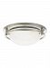 7511591S-962 - Sea Gull Lighting - Eternity - 18 28W 1 Large LED Flush Mount Brushed Nickel Finish with Clear/Satin Etched Glass - Eternity