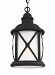 6221451-12 - Sea Gull Lighting - Lakeview - 100W One Light Outdoor Pendant Black Finish with Etched Seeded Glass - Lakeview