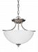 7716602-962 - Sea Gull Lighting - Bannock - 75W Two Light Convertible Pendant Brushed Nickel Finish with Satin Etched Glass - Bannock