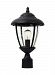 82068-12 - Sea Gull Lighting - Lambert Hill - One Light Outdoor Post Lamp Black Finish with Clear Seeded Glass - Lambert Hill