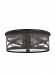 7821402-71 - Sea Gull Lighting - Lakeview - Two Light Outdoor Flush Mount Antique Bronze Finish with Clear Seeded Glass - Lakeview