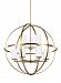 3124609-848 - Sea Gull Lighting - Alturas - 60W Nine Light 2-Tier Chandelier Satin Bronze Finish with Etched/White Glass - Alturas