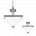 7750402-962 - Sea Gull Lighting - Denhelm - Two Light Convertible Pendant Brushed Nickel Finish with Etched/White Glass - Denhelm