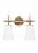 4440402-848 - Sea Gull Lighting - Driscoll - Two Light Wall/Bath Bar Satin Bronze Finish with Etched/White Glass - Driscoll