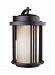 8847991DS-71 - Sea Gull Lighting - Crowell - 19.56 14W 1 LED Large Outdoor Wall Lantern Antique Bronze Finish with Creme Parchment Glass - Crowell