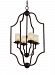 6610604-191 - Sea Gull Lighting - Trempealeau - Four Light Pendant Incandescent:100 Watt Roman Bronze Finish with Champagne Seeded Glass -