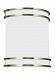 49335BLE-962 - Sea Gull Lighting - One Light Wall/Bath Bar Brushed Nickel Finish with Satin White Acrylic Glass -