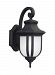 8636391S-12 - Sea Gull Lighting - Childress - 14.63 14W 1 LED Medium Outdoor Wall Lantern Black Finish with Satin Etched Glass - Childress
