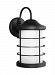 8624491S-12 - Sea Gull Lighting - Sauganash - 16.75 14W 1 LED Large Outdoor Wall Lantern Black Finish with Etched Seeded Glass - Sauganash