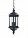 6637EN-12 - Sea Gull Lighting - Hill Gate - Three Light Outdoor Pendant Black Finish with Clear Beveled Glass - Hill Gate