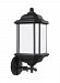 84532-12 - Sea Gull Lighting - Kent - 19.25 Inch One Light Outdoor Wall Lantern Medium Base: 100W Black Finish with Satin Etched Glass - Kent