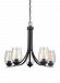 3127805-839 - Sea Gull Lighting - Morill - Five Light Chandelier Blacksmith Finish with Clear Seeded Glass - Morill