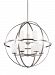 3124609-962 - Sea Gull Lighting - Alturas - Nine Light Chandelier Medium Base: 60W Brushed Nickel Finish with Etched/White Glass - Alturas