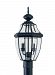 8229EN-12 - Sea Gull Lighting - Lancaster - Two Light Outdoor Post Lantern Black Finish with Clear Curved Beveled Glass - Lancaster