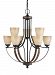 3180409-846 - Sea Gull Lighting - Corbeille - Nine Light Chandelier Stardust/Cerused Oak Finish with Creme Parchment Glass - Corbeille