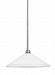 6513001-962 - Sea Gull Lighting - Parkfield - One Light Pendant Incandescent: 75 Watt Brushed Nickel Finish with Etched/White Glass - Parkfield