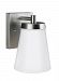 8538601EN3-04 - Sea Gull Lighting - Renville - One Light Outdoor Small Wall Lantern Satin Aluminum Finish with Satin Etched Glass - Renville