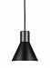 6141301-848 - Sea Gull Lighting - Towner - One Light Mini-Pendant Satin Bronze Finish with Black Shade - Towner