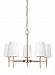 3140405-848 - Sea Gull Lighting - Driscoll - Five Light Chandelier Satin Bronze Finish with Etched/White Glass - Driscoll