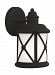 8521451EN-12 - Sea Gull Lighting - Lakeview - 9W One Light Outdoor Small Wall Lantern Black Finish with Etched Seeded Glass - Lakeview