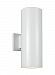 8313802-15 - Sea Gull Lighting - Bullets - 5 Inch Two Light Outdoor Wall Lantern White Finish with Tempered Glass - Bullets