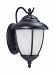 84050P-12 - Sea Gull Lighting - Yorktown - 100W One Light Outdoor Large Wall Lantern Black Finish with Swirled Marbleized Glass - Yorktown