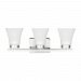 4411603-05 - Sea Gull Lighting - Bayfield - Three Light Wall/Bath Sconce Incandescent:100 Watt Chrome Finish with Satin Etched Glass - Bayfield