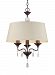 3110503-710 - Sea Gull Lighting - West Town - 29 Three Light Chandelier Incandescent: 75 Watt Burnt Sienna Finish with Oatmeal Faux Linen Shade with Clear Crystal - West Town