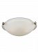 7543502-962 - Sea Gull Lighting - Clip Ceiling - Two Light Flush Mount Incandescent: 60 Watt Brushed Nickel Finish with Satin Etched Glass - Clip Ceiling