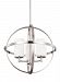 3124603-962 - Sea Gull Lighting - Alturas - Three Light Chandelier Medium Base: 100W Brushed Nickel Finish with Etched/White Glass - Alturas