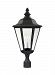 8231EN-12 - Sea Gull Lighting - Brentwood - Three Light Outdoor Post Lantern Black Finish with Clear Glass - Brentwood