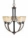 3180405-846 - Sea Gull Lighting - Corbeille - Five Light Chandelier Stardust/Cerused Oak Finish with Creme Parchment Glass - Corbeille
