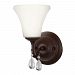 4410501-710 - Sea Gull Lighting - West Town - One Light Wall/Bath Sconce Incandescent:100 Watt Burnt Sienna Finish with Etched/White Glass - West Town