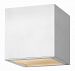 1768SW - Hinkley Lighting - Kube - 6 Inch 8W 1 LED Outdoor Small Wall Mount Satin White Finish with Etched Glass - Kube