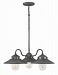 1113DZ - Hinkley Lighting - Atwell - Three Light Outdoor Chandelier Aged Zinc Finish with Clear Seedy Glass - Atwell