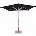 782sr50 - Galtech International - Four Pulley Lift - 8' x 8' Square Umbrella 50: Black SR: SilverSunbrella Solid Colors - Quick Ship -