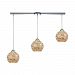10731/3L - Elk Lighting - Spatter - Three Light Linear Mini Pendant Polished Chrome Finish with Painted Crosshatch Mosaic Glass - Spatter
