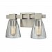 11981/2 - Elk Lighting - Ensley - Two Light Bath Vanity Satin Nickel Finish with Square-To-Round Clear Glass - Ensley