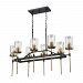 14552/8 - Elk Lighting - North Haven - Eight Light Chandelier Oil Rubbed Bronze/Satin Brass Finish with Clear Glass - North Haven