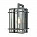 45315/1 - Elk Lighting - Glass Tower - One Light Outdoor Wall Lantern Matte Black Finish with Clear Glass - Glass Tower