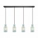45345/4LP - Elk Lighting - Weatherly - Four Light Linear Pendant Oil Rubbed Bronze Finish with Chalky Seafoam Glass - Weatherly