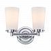 BV7T2-10-15 - Elk Lighting - Madison - Two Light Bath Vanity Chrome Finish with White Opal Glass - Madison