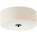 P3713-20 - Progress Lighting - Inspire - Two Light Flush Mount Antique Bronze Finish with Etched Glass with Off-White Fabric Shade - Inspire