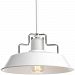 P500034-030 - Progress Lighting - Archives Pendant 1 Light White Finish with Clear/Sandblasted Glass - Archives