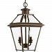 P6537-20 - Progress Lighting - Burlington - Two Light Outdoor Hanging Lantern Antique Bronze Finish with Clear Beveled Glass - Burlington