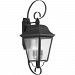 P560012-031 - Progress Lighting - Kiawah - Three Light Outdoor Large Wall Lantern Black Finish with Clear Seeded Glass - Kiawah